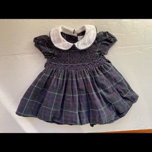 Ralph Lauren plaid smocked baby dress size 3 month